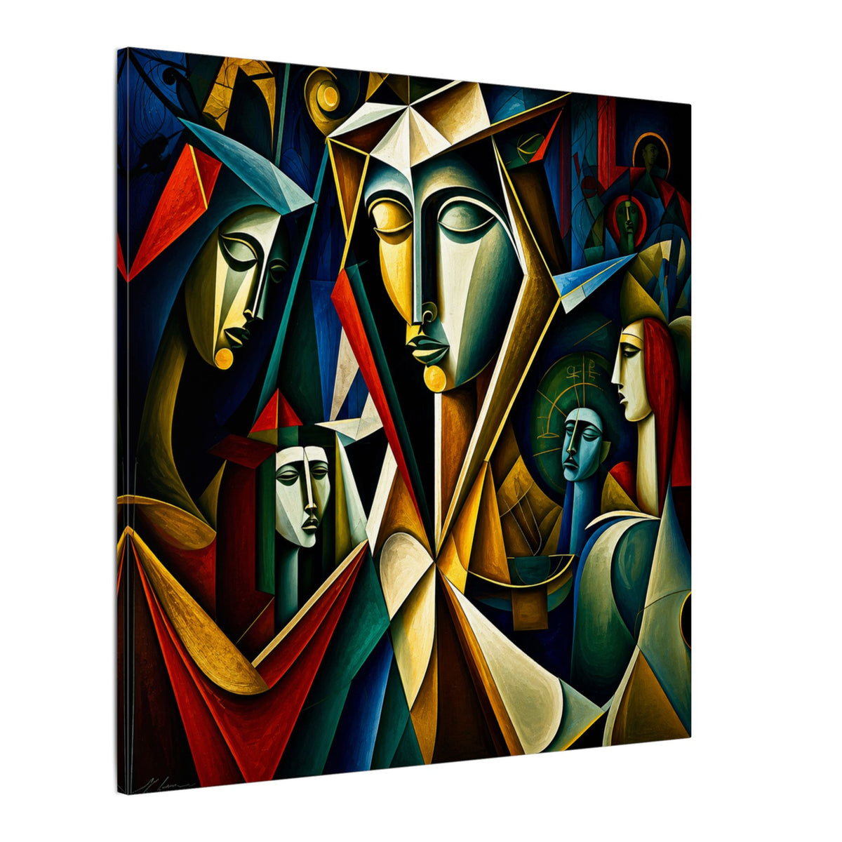 The Ones Who Walk With Us — Abstract Figurative Cubist Art Print