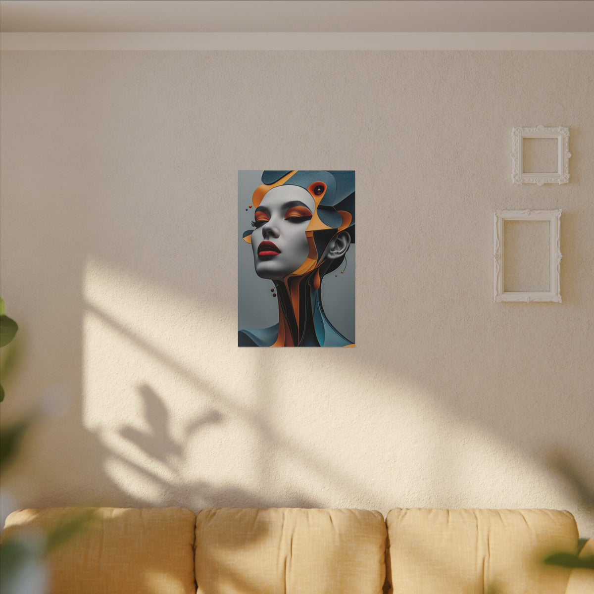 Elegance, Engineered – Futuristic Geometric Woman Canvas Print