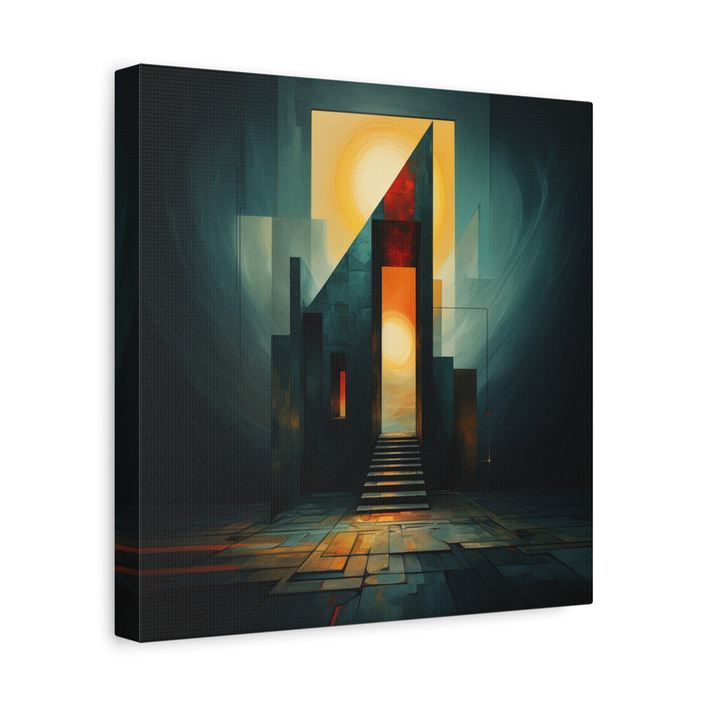 Ascend Into Light — Futuristic Architectural Abstract Wall Art