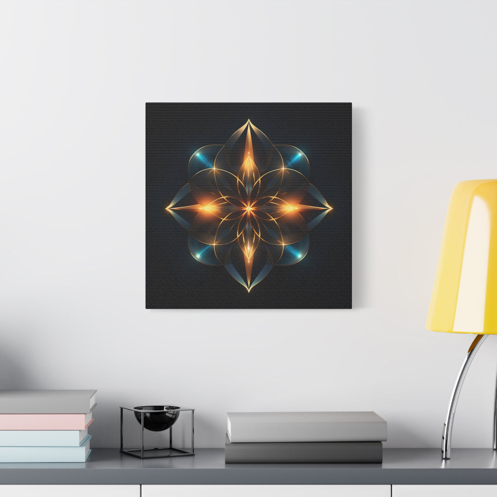 Luminous Accord — Futuristic Sacred Geometry Mandala Wall Art