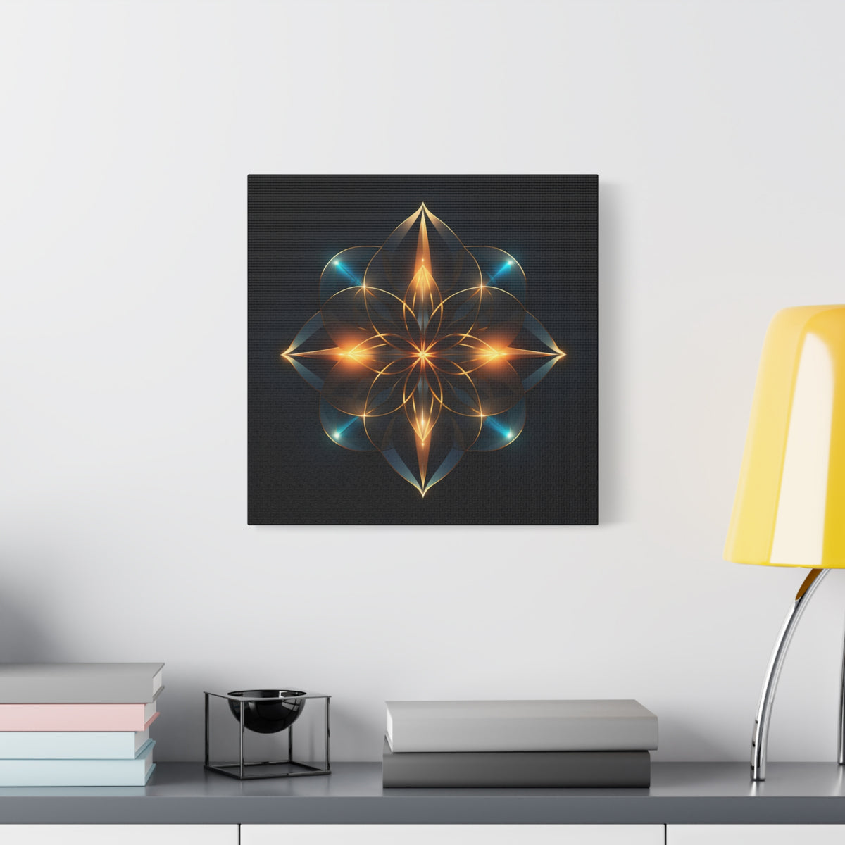 Luminous Accord — Futuristic Sacred Geometry Mandala Wall Art