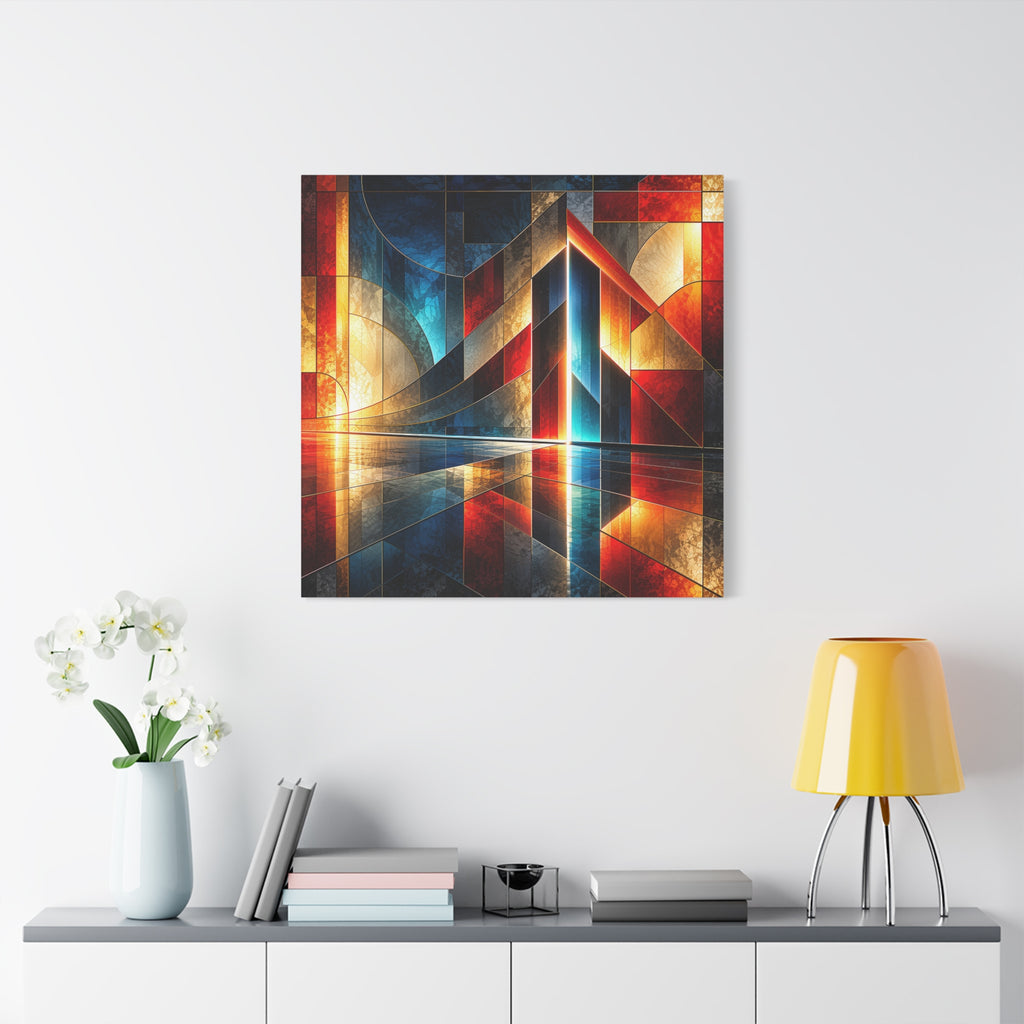 Luminous Threshold — Architectural Geometric Abstract Fine Art Print