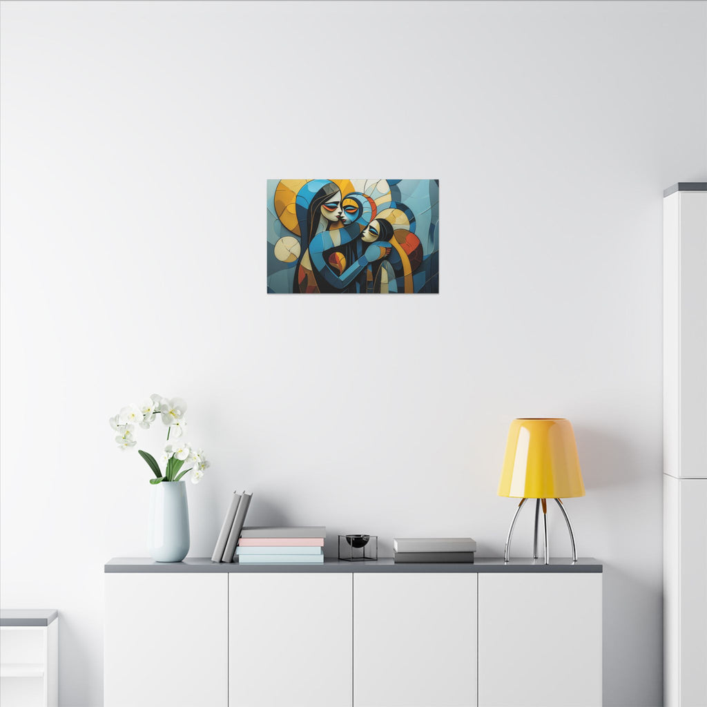 Circle of Care – Abstract Family Portrait Canvas Print