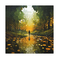 Into the Gold – Abstract Forest Landscape Canvas Print