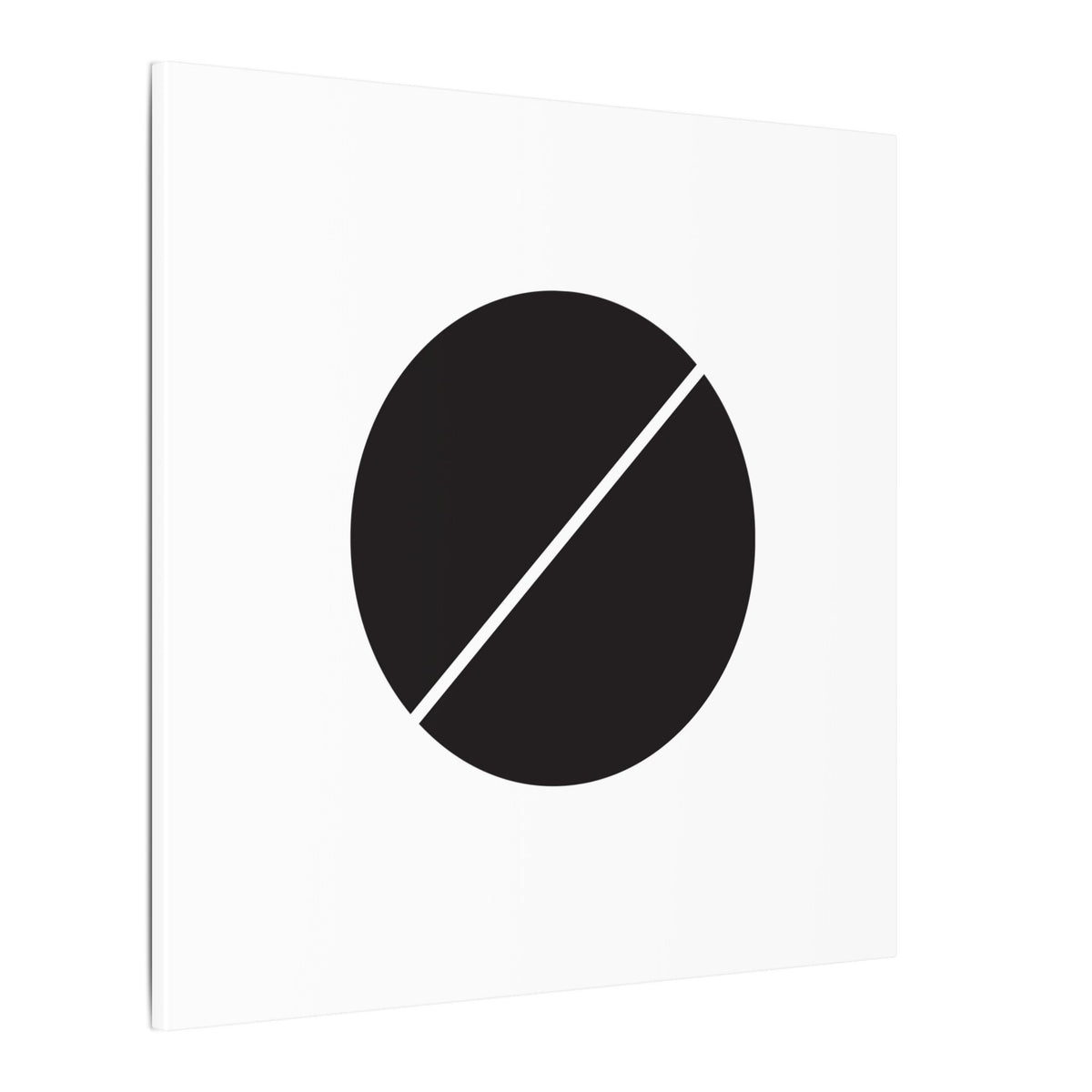 The Line Between – Minimalist Geometric Circle Canvas Print