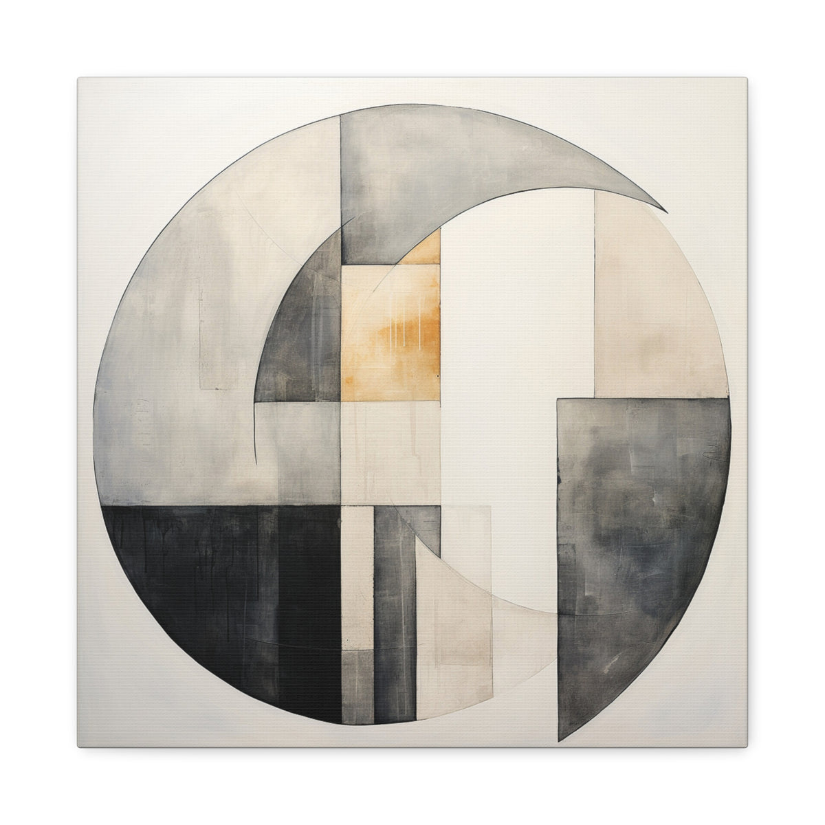 The Shape of Stillness — Minimalist Geometric Abstract Wall Art
