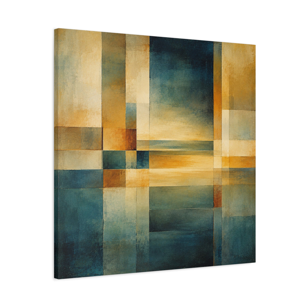 Between Water and Light — Geometric Horizon Abstract Fine Art Print