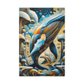 Where Giants Dream – Surreal Whale Canvas Print