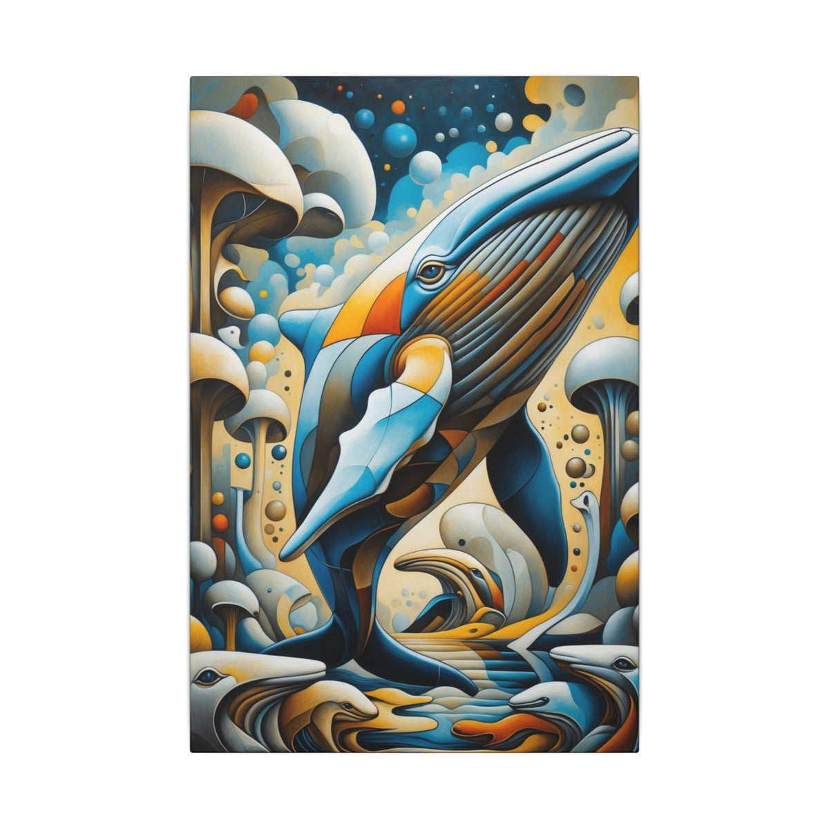 Where Giants Dream – Surreal Whale Canvas Print