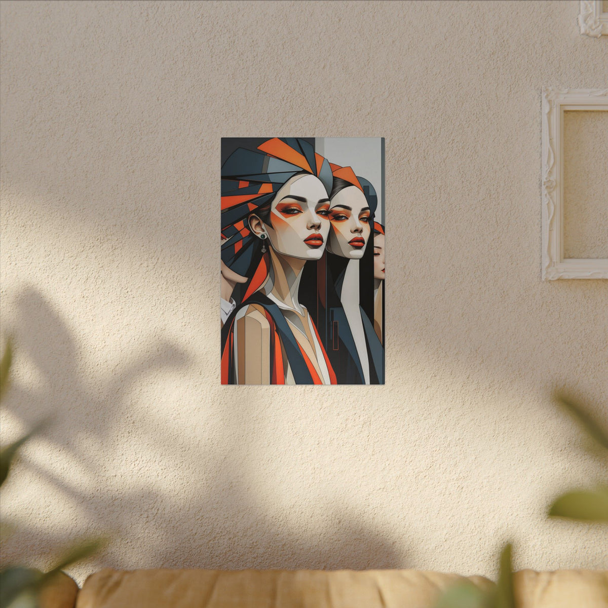 Second Impression – Geometric Fashion Portrait Canvas Print