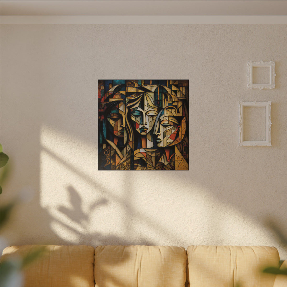 The Three Within – Cubist Triple Portrait Canvas Print
