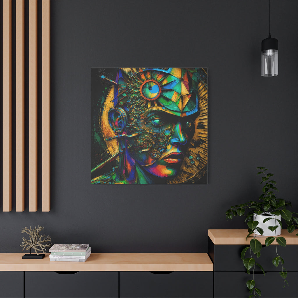 Vision Engine — Futuristic Abstract Portrait Fine Art Print