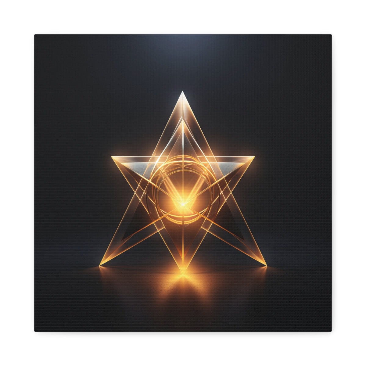 Star of Becoming — Futuristic Sacred Geometry Wall Art