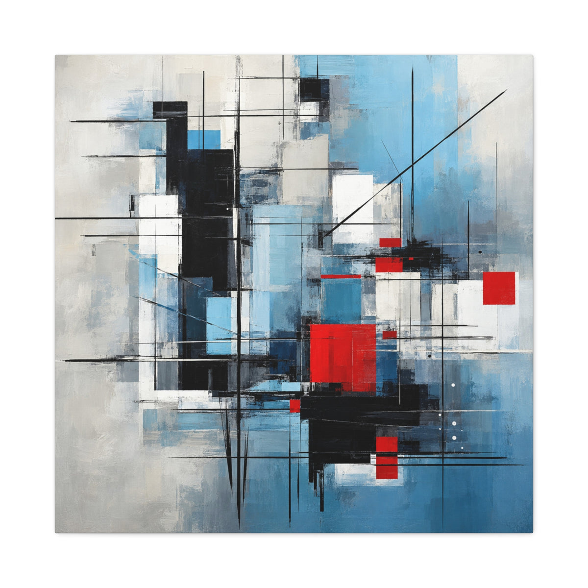 Signal Through Structure — Modern Geometric Abstract Fine Art Print