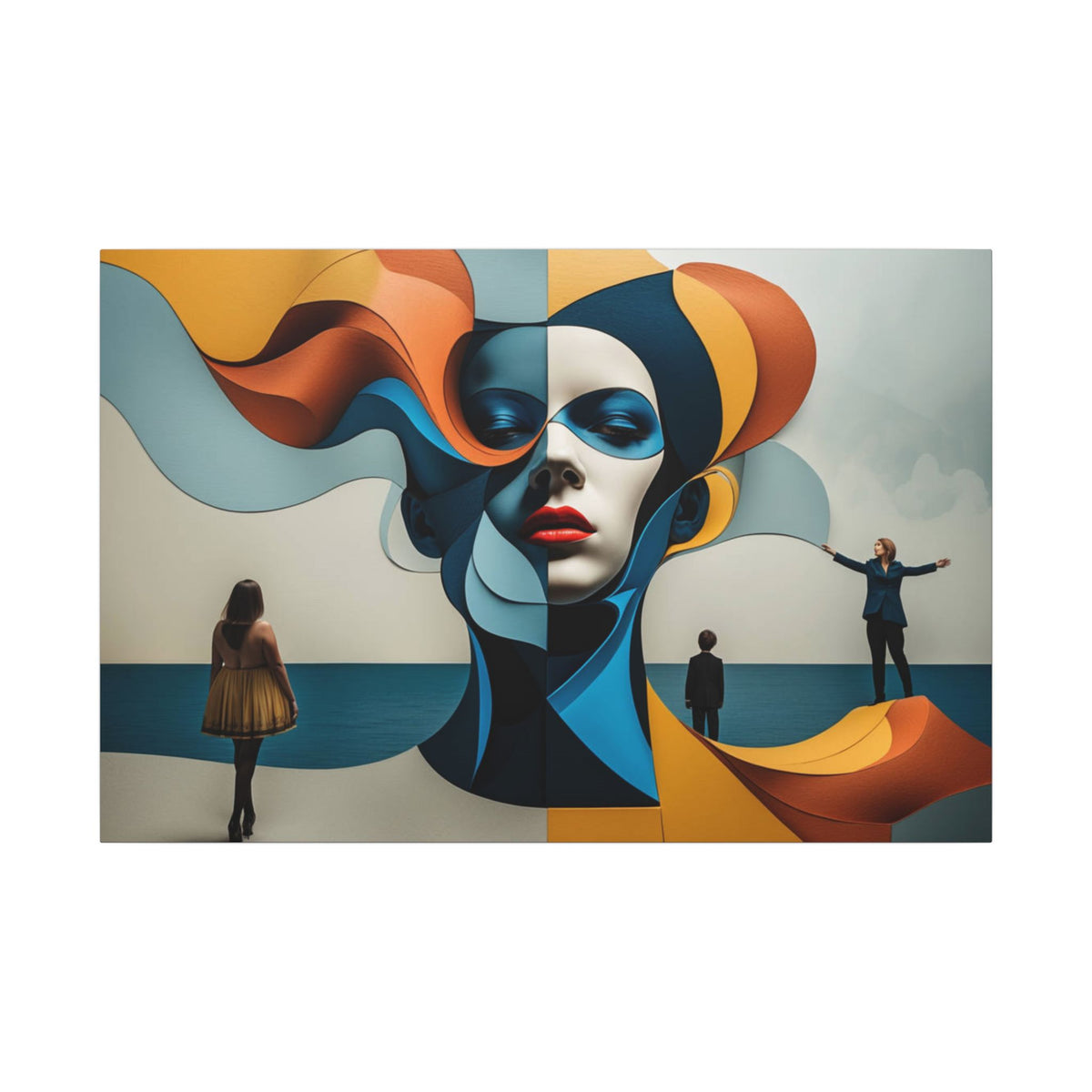 Between Tides – Modern Surreal Abstract Portrait Wall Art