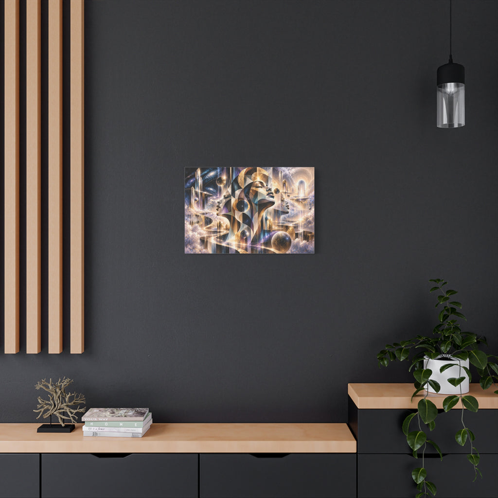 Ascension Through the Infinite — Celestial Visionary Portrait Wall Art