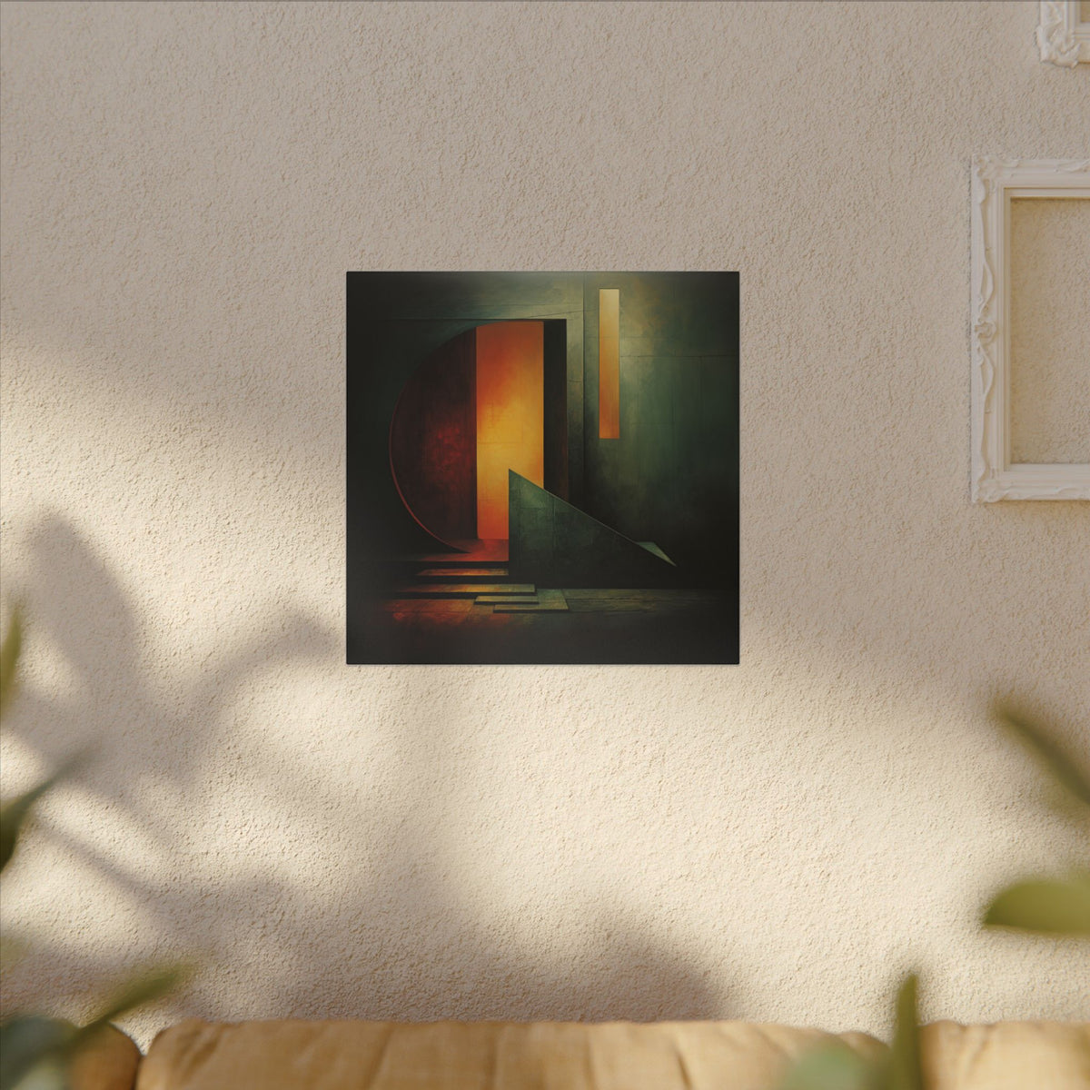 The Doorway Holds the Sun – Abstract Architectural Canvas Print