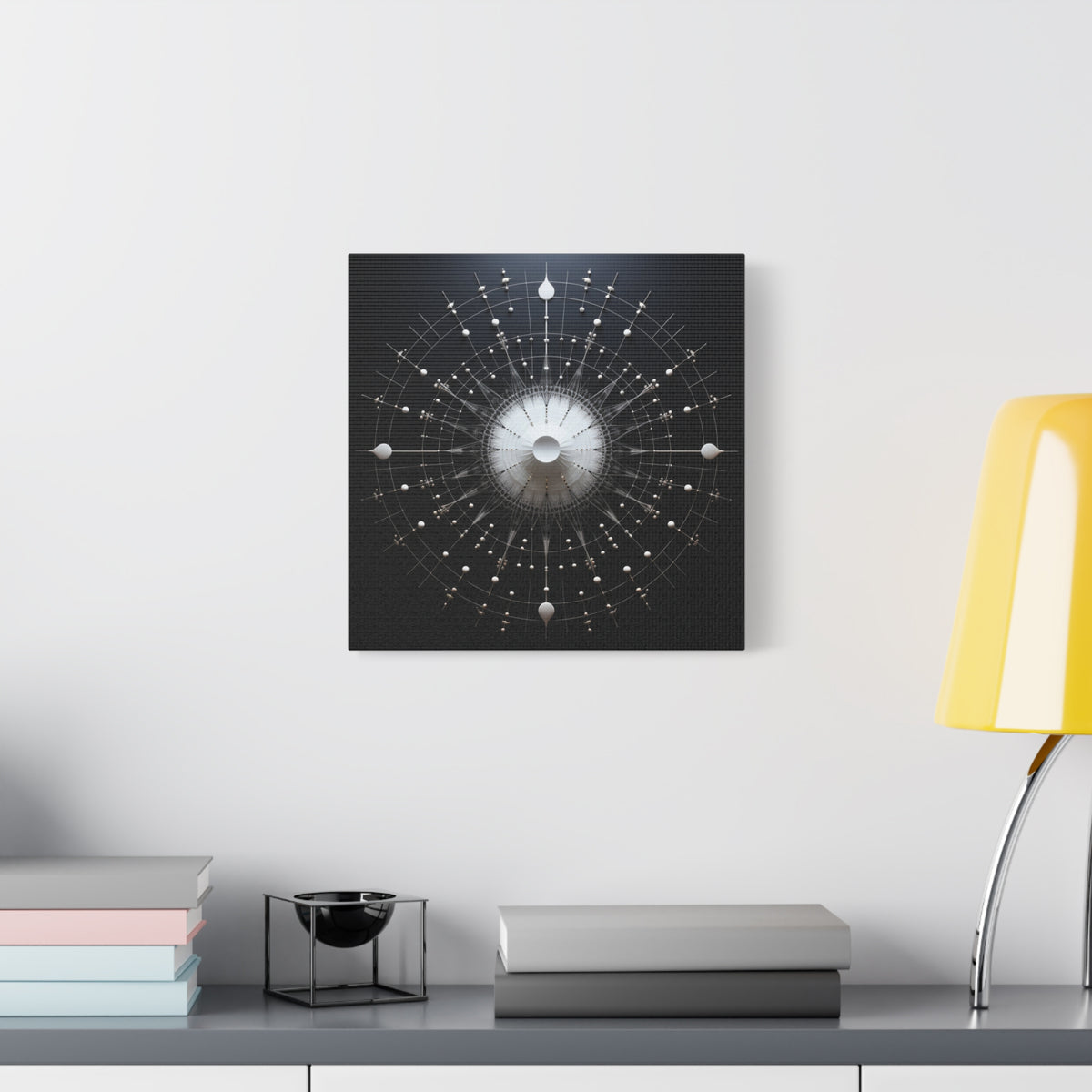 Celestial Measure — Monochrome Sacred Geometry Wall Art