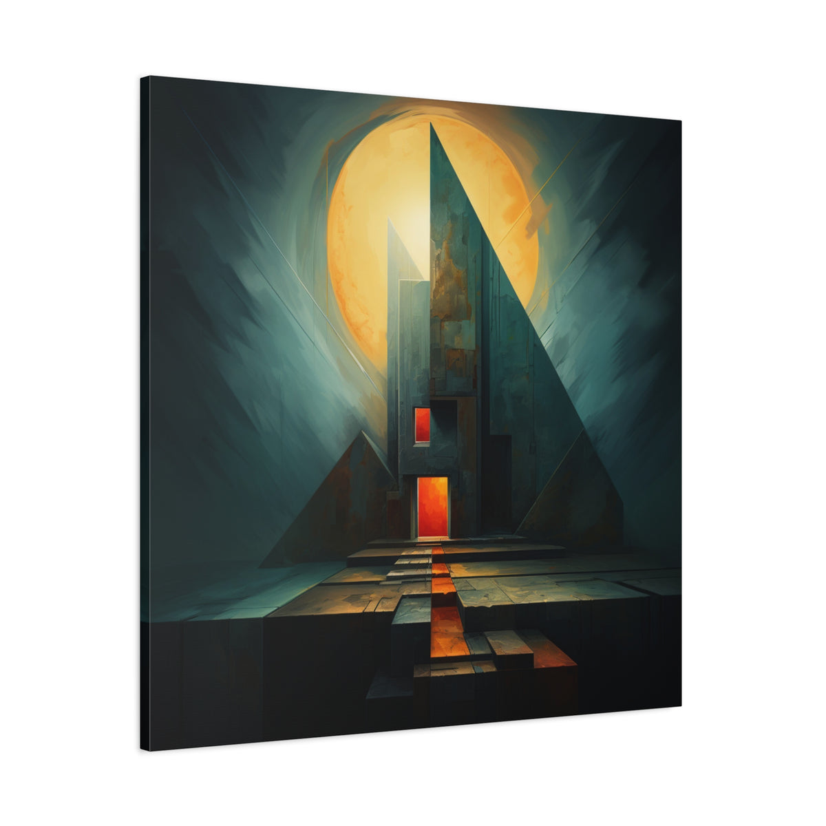 Beacon at the Edge — Futuristic Architectural Abstract Wall Art