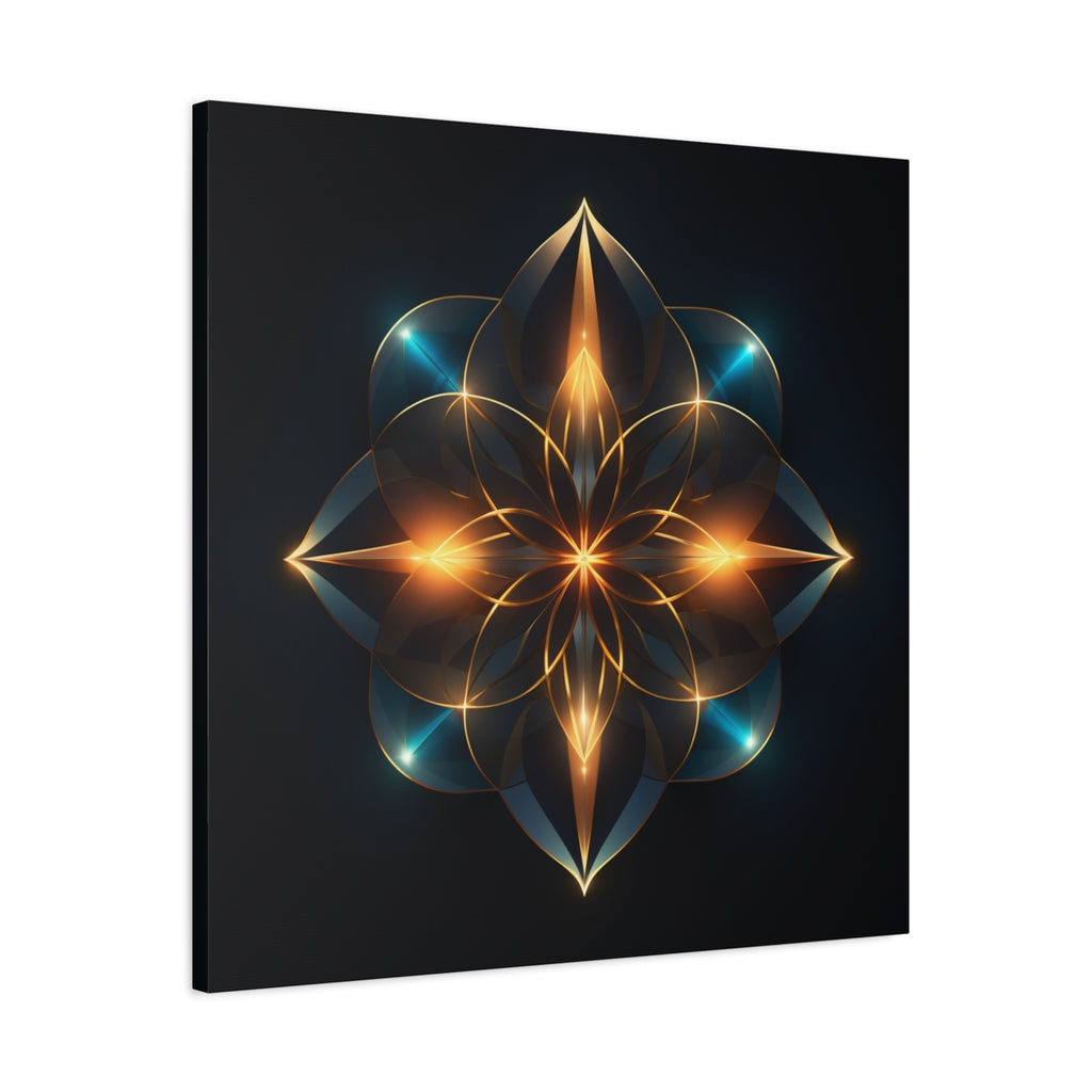 Luminous Accord — Futuristic Sacred Geometry Mandala Wall Art