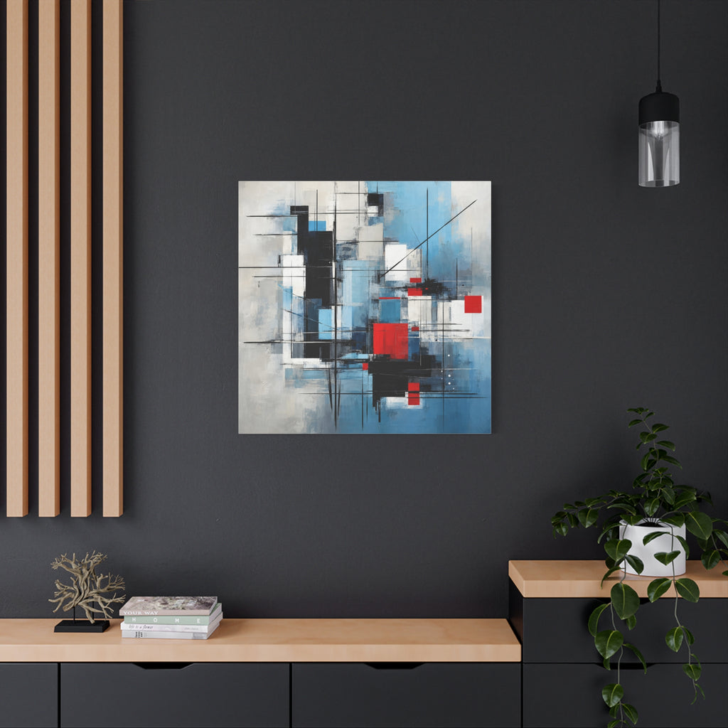 Signal Through Structure — Modern Geometric Abstract Fine Art Print