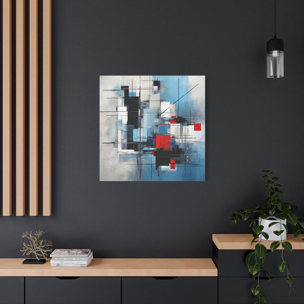 Signal Through Structure — Modern Geometric Abstract Fine Art Print