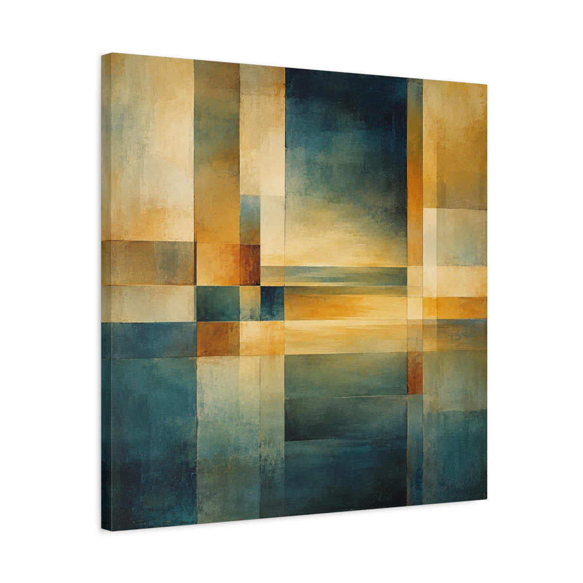 Between Water and Light — Geometric Horizon Abstract Fine Art Print
