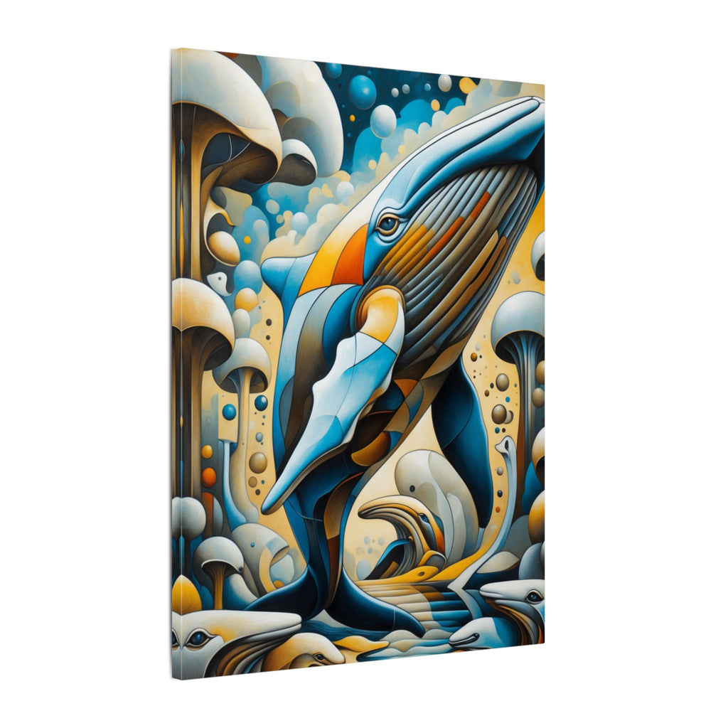 Where Giants Dream – Surreal Whale Canvas Print