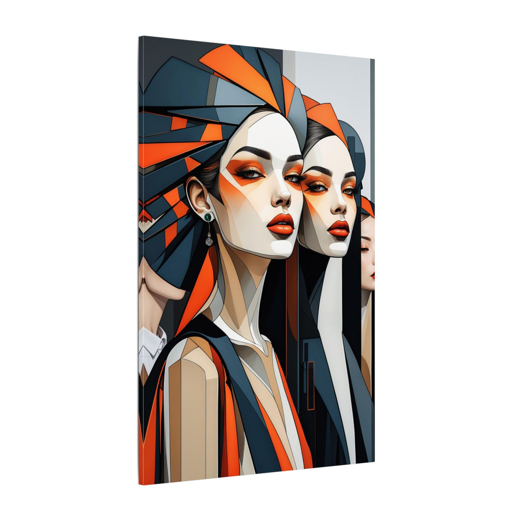Second Impression – Geometric Fashion Portrait Canvas Print
