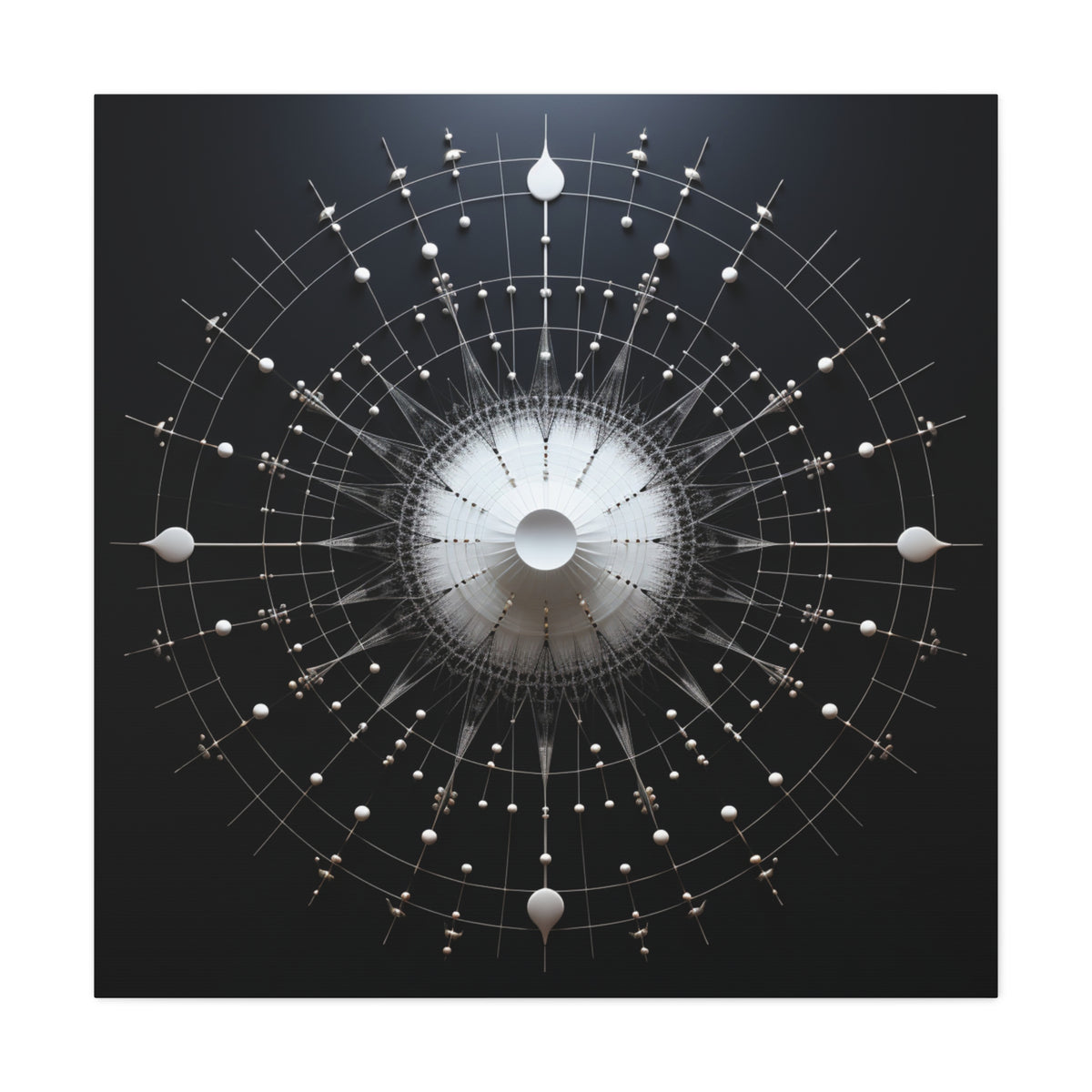 Celestial Measure — Monochrome Sacred Geometry Wall Art