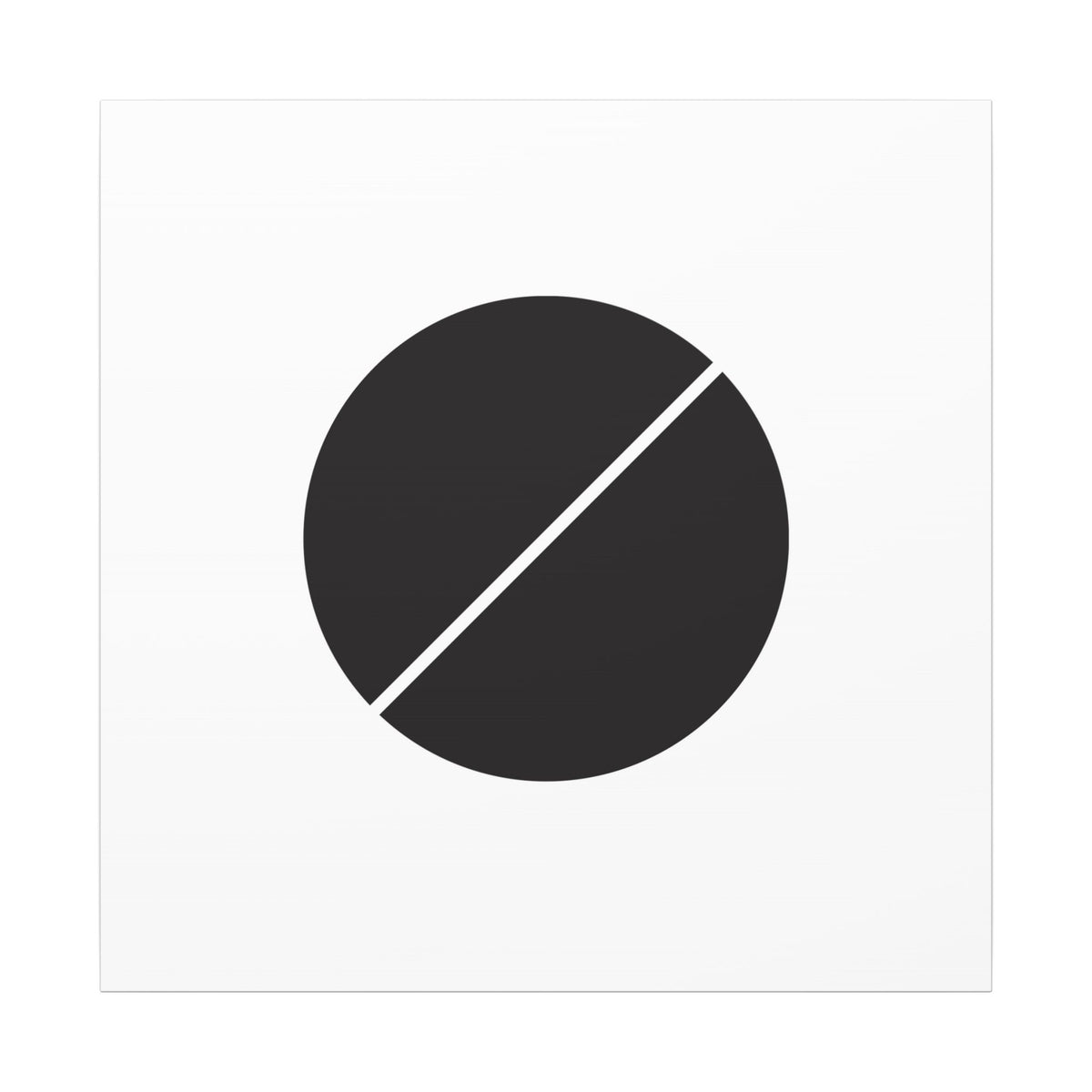 The Line Between – Minimalist Geometric Circle Canvas Print