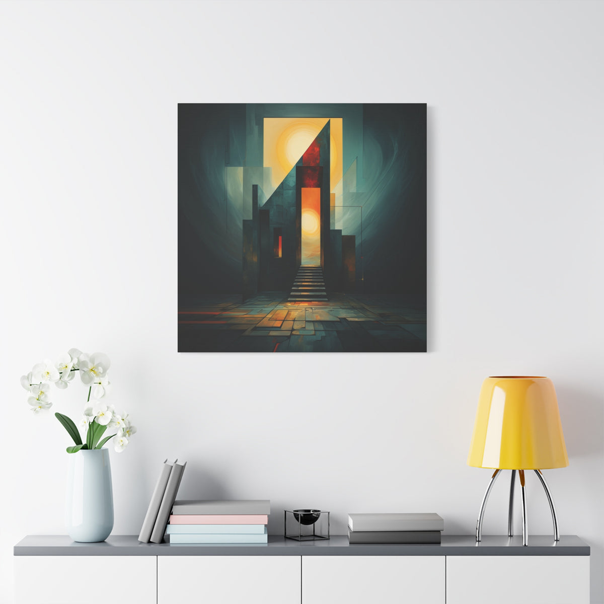 Ascend Into Light — Futuristic Architectural Abstract Wall Art