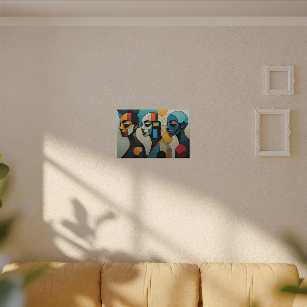 The Quiet Chorus – Modern Cubist Portrait Wall Art