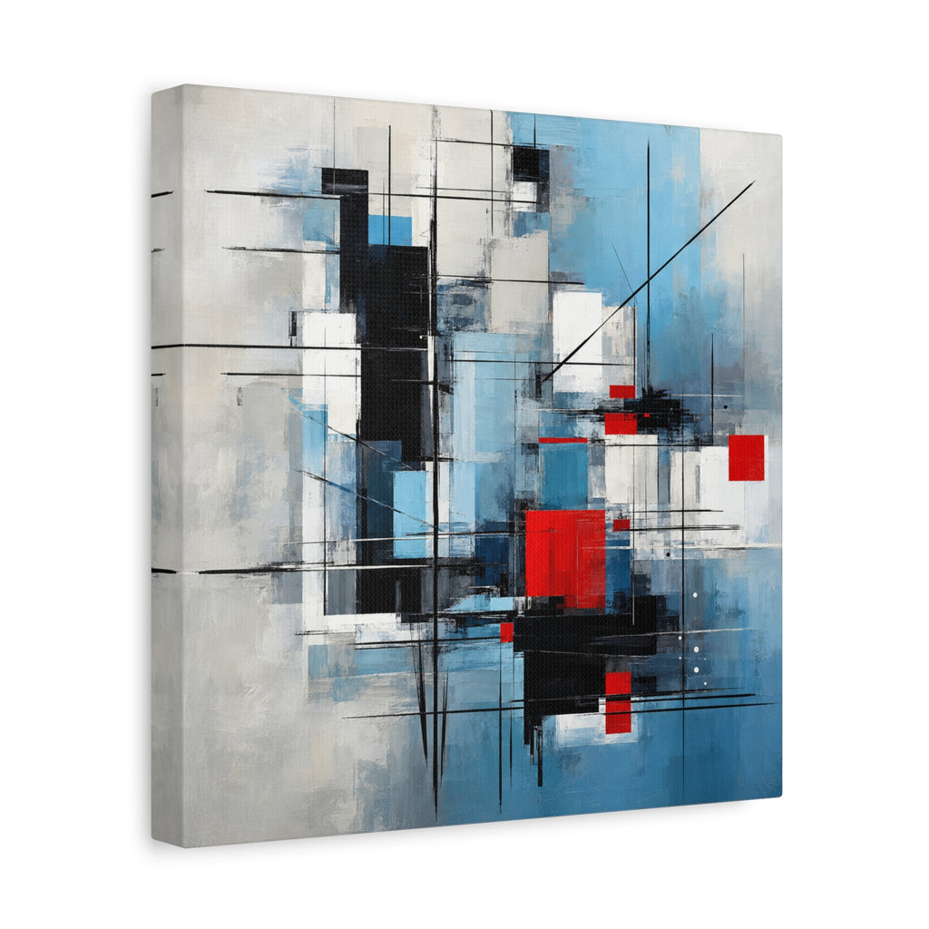 Signal Through Structure — Modern Geometric Abstract Fine Art Print