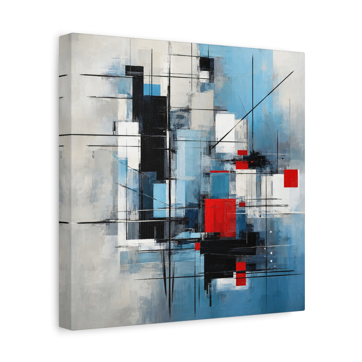 Signal Through Structure — Modern Geometric Abstract Fine Art Print