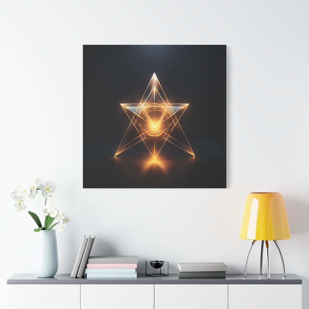 Star of Becoming — Futuristic Sacred Geometry Wall Art