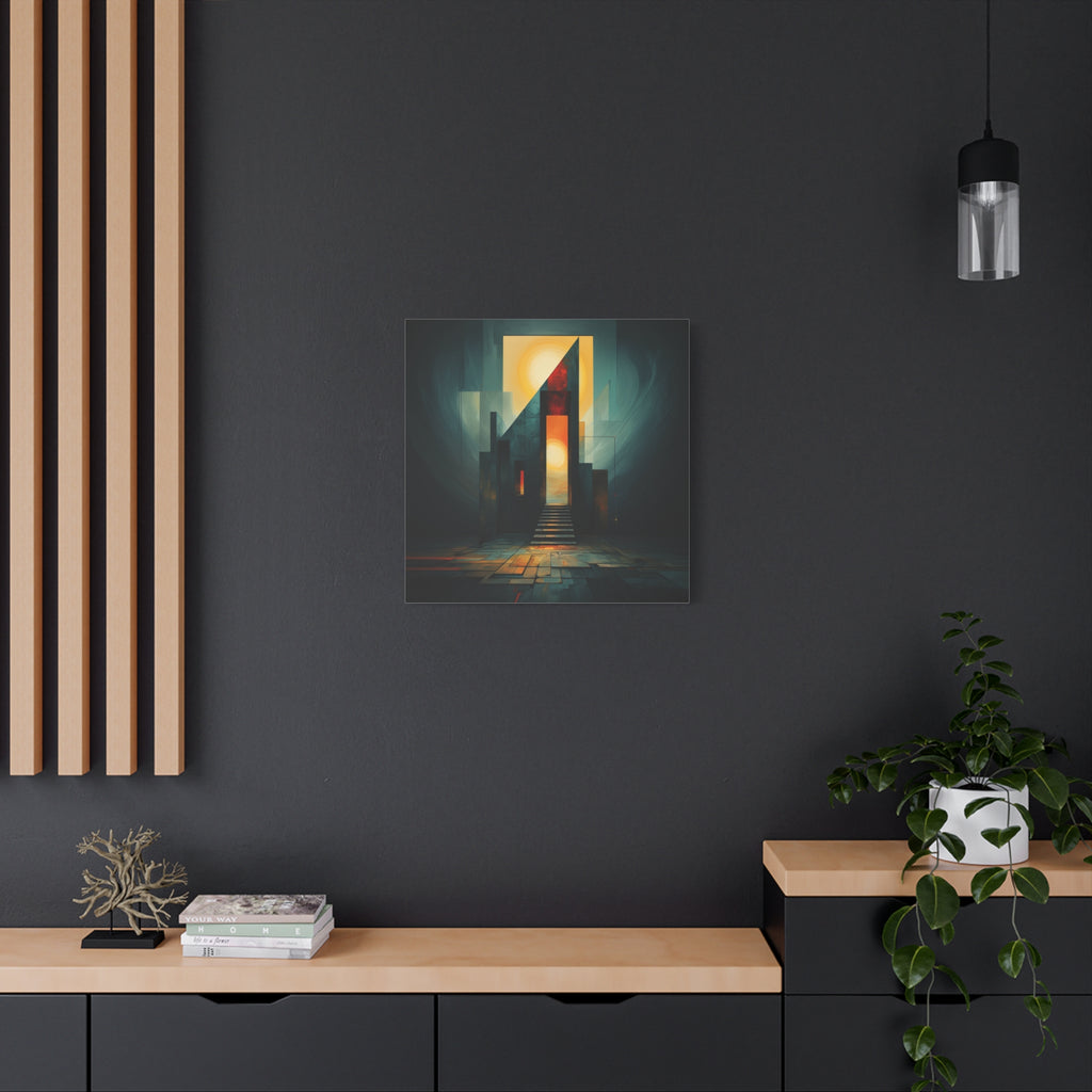 Ascend Into Light — Futuristic Architectural Abstract Wall Art