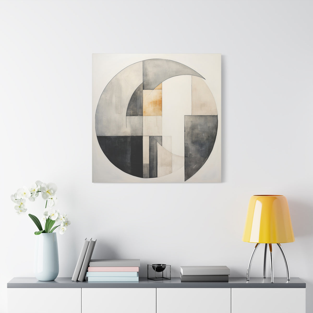 The Shape of Stillness — Minimalist Geometric Abstract Wall Art