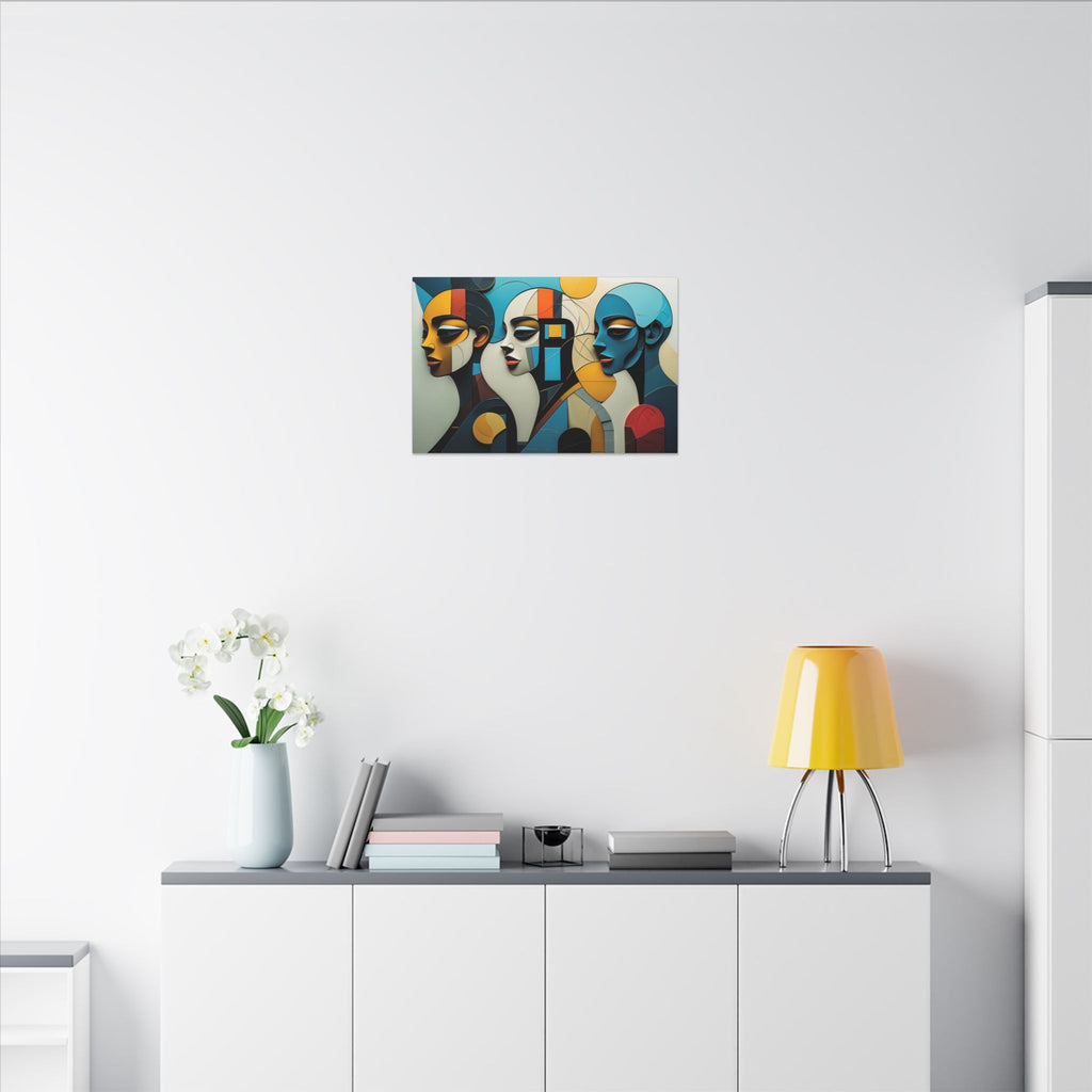 The Quiet Chorus – Modern Cubist Portrait Wall Art