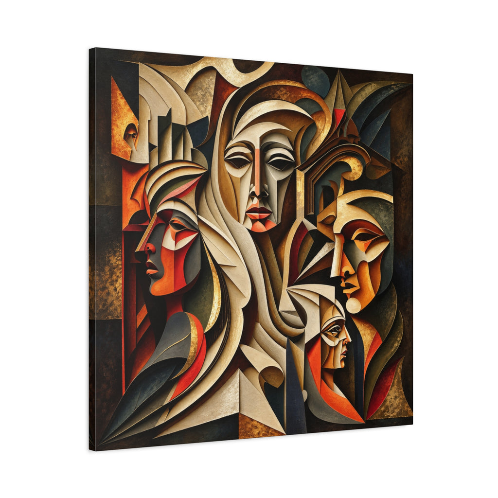 Ancestral Protectors | Cubist Spiritual Wall Art
