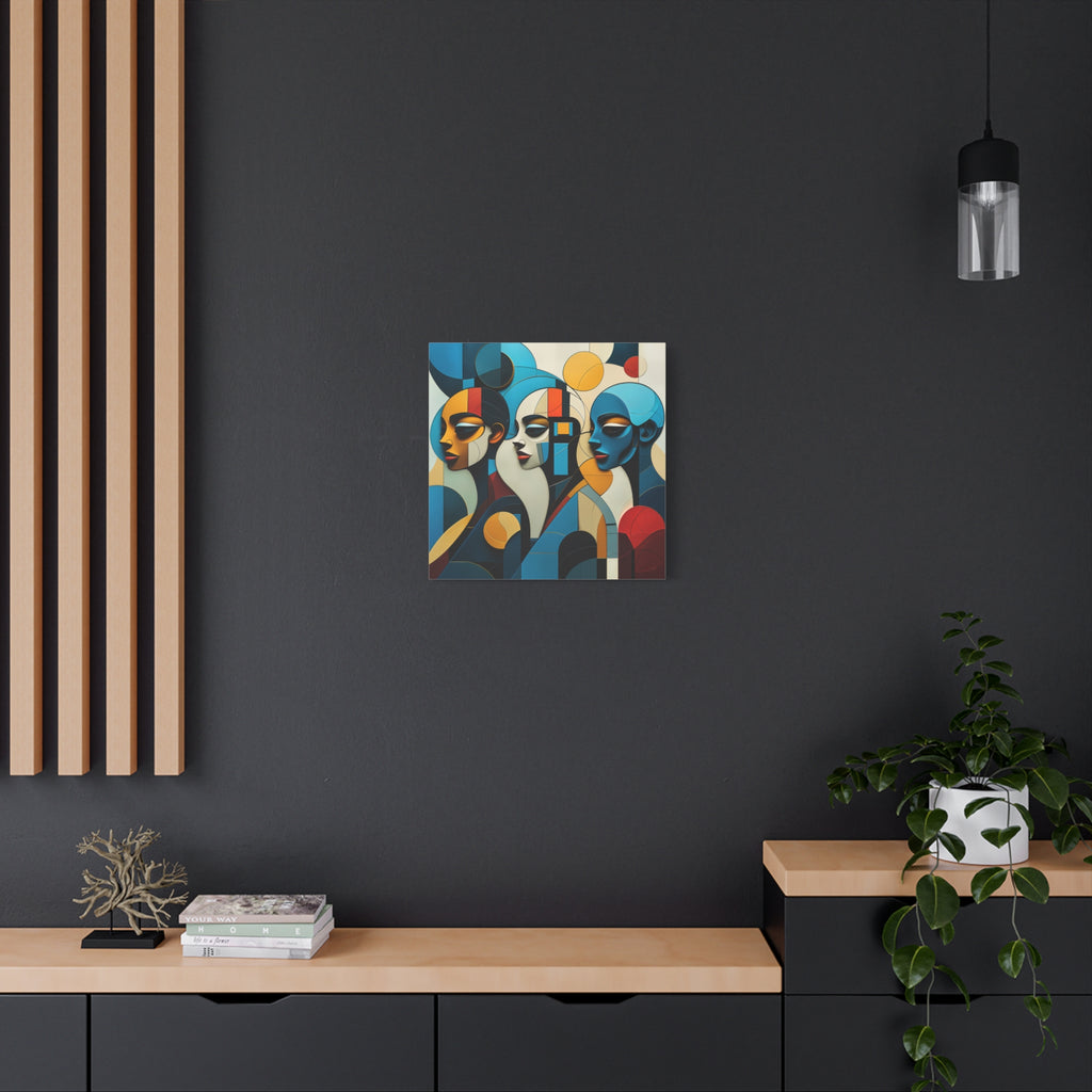 The Quiet Chorus – Modern Cubist Portrait Wall Art
