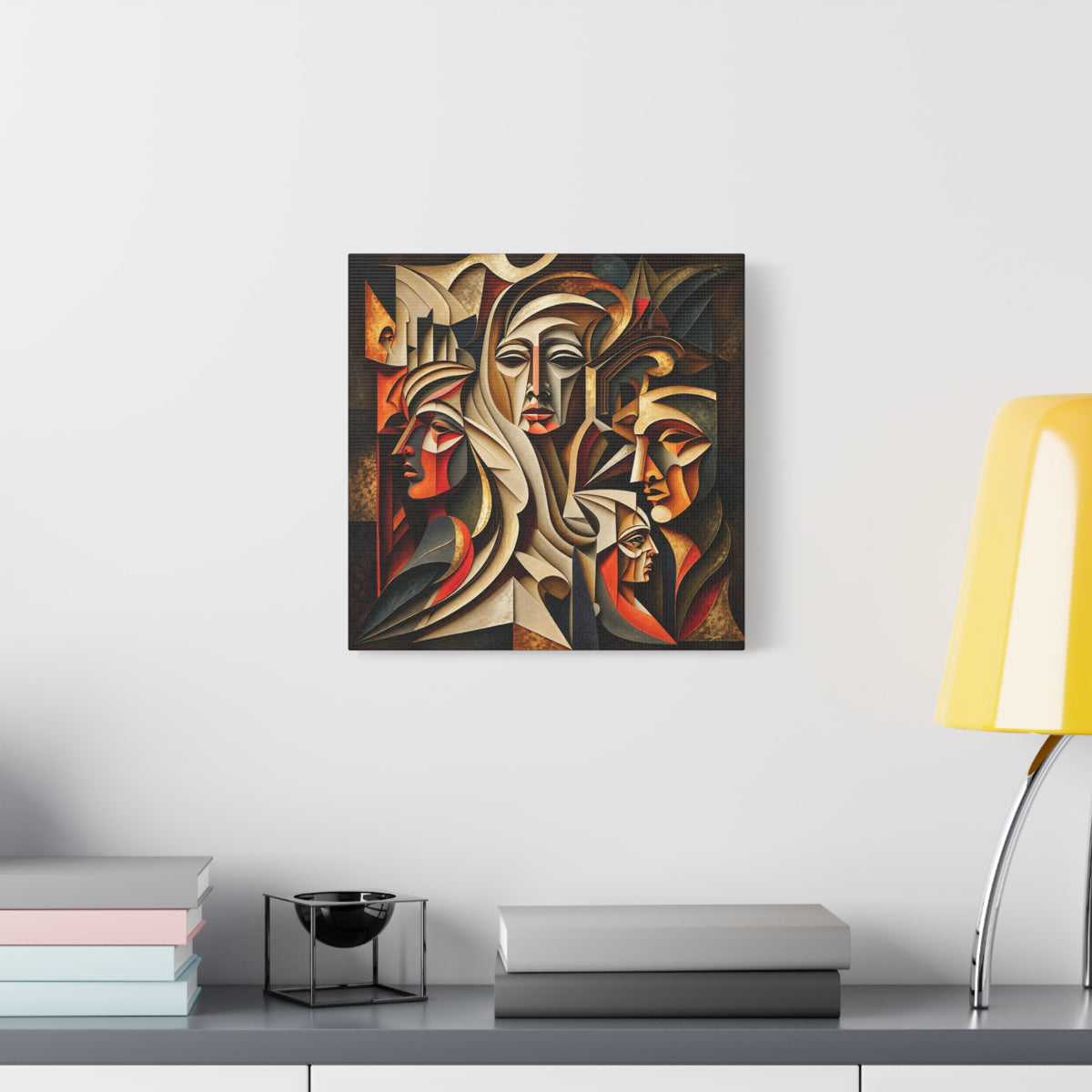 Ancestral Protectors | Cubist Spiritual Wall Art