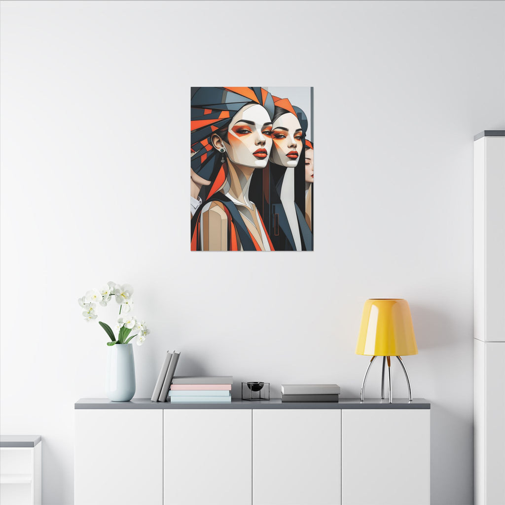 Second Impression – Geometric Fashion Portrait Canvas Print