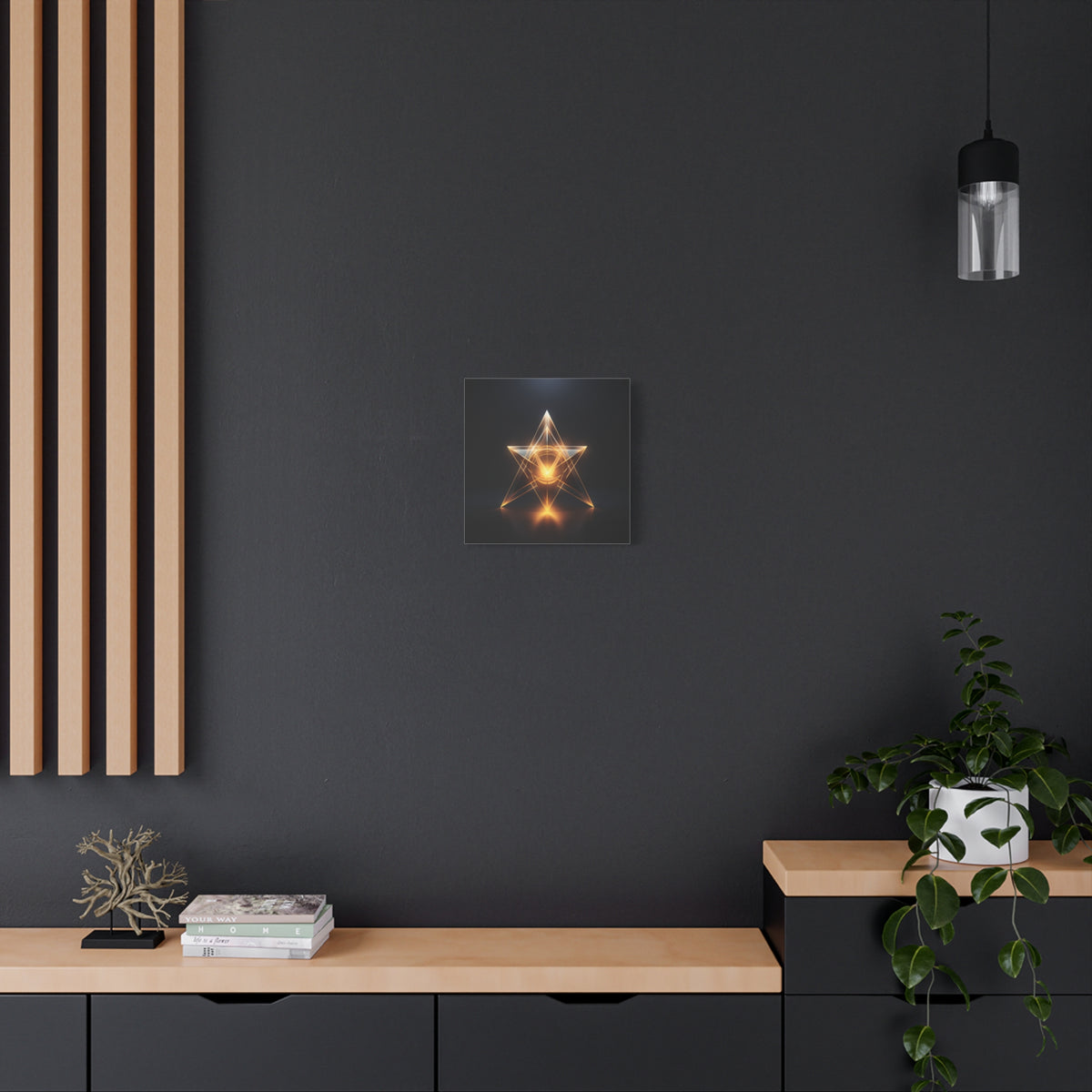 Star of Becoming — Futuristic Sacred Geometry Wall Art