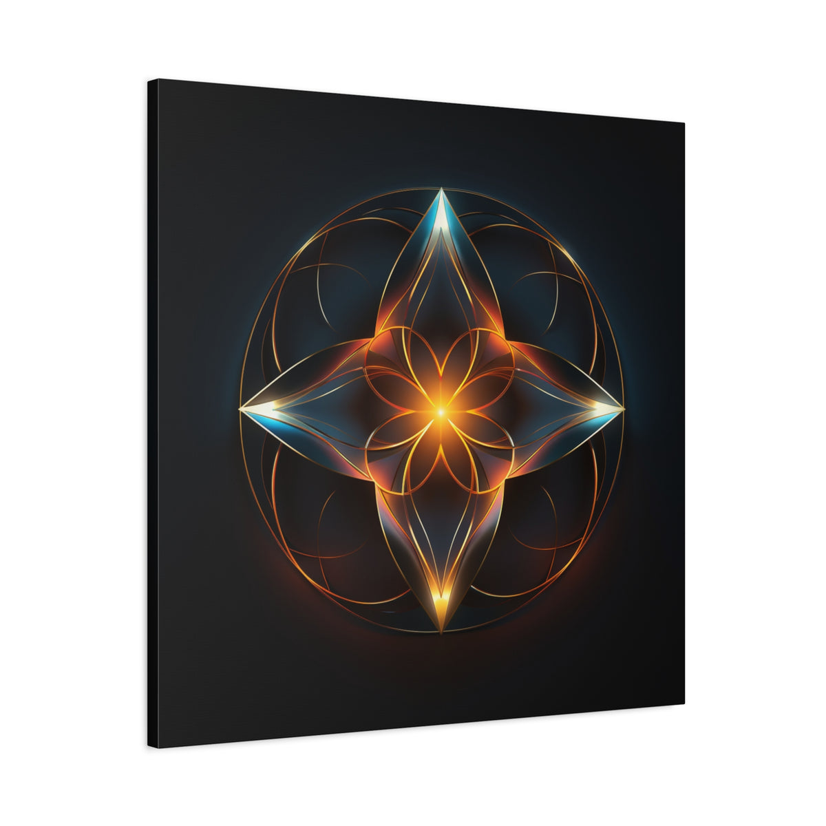 Radiant Within — Futuristic Sacred Geometry Wall Art