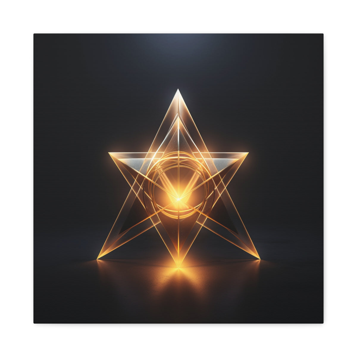 Star of Becoming — Futuristic Sacred Geometry Wall Art