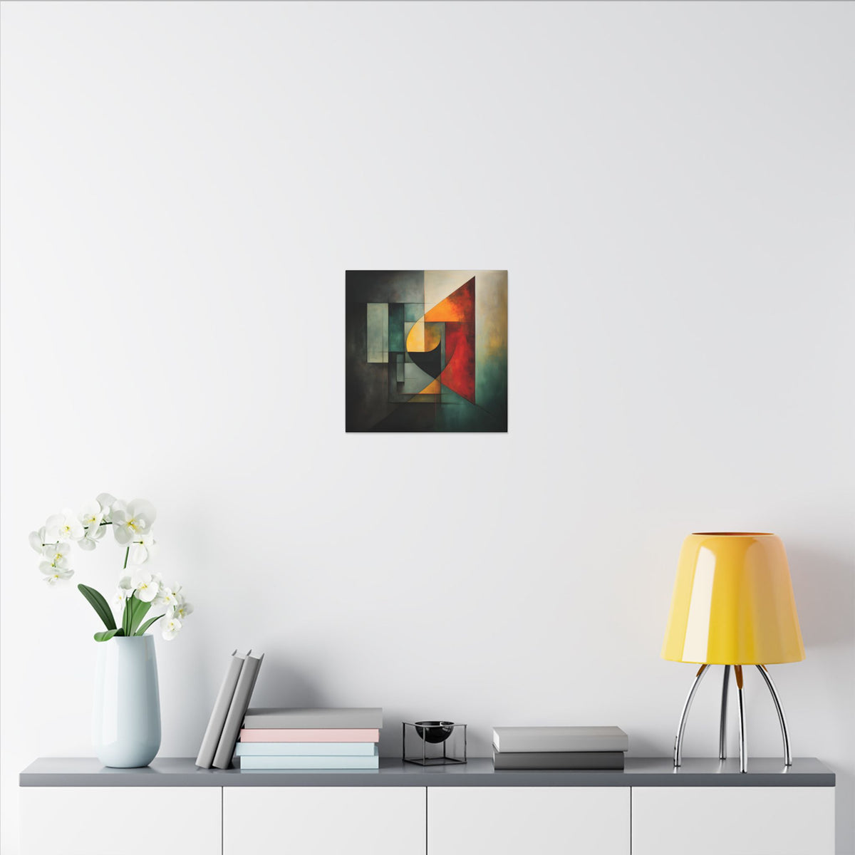 Ember Geometry – Modern Abstract Geometric Canvas Print
