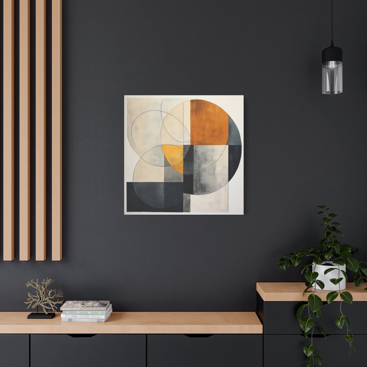 Circles in Conversation — Modern Geometric Abstract Wall Art