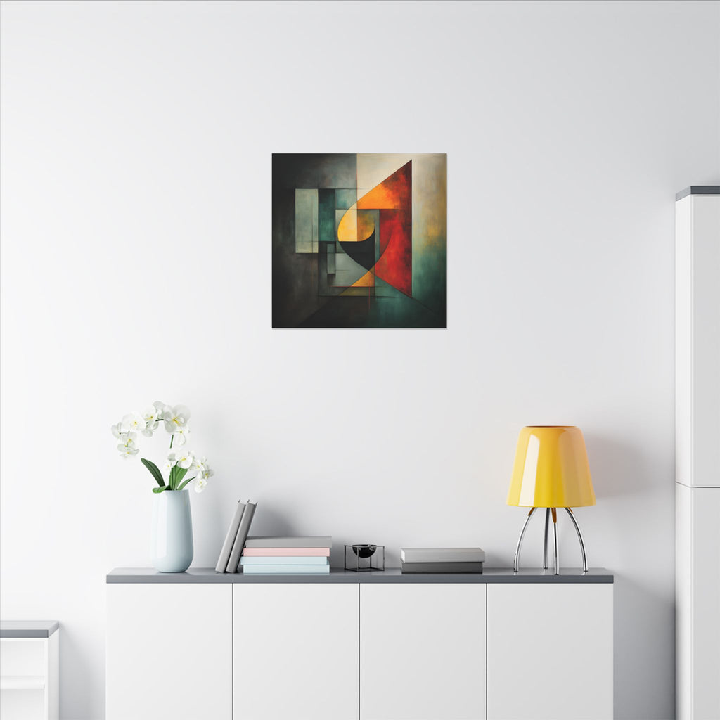 Ember Geometry – Modern Abstract Geometric Canvas Print