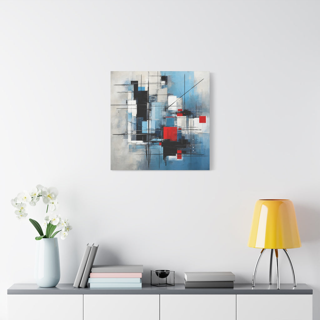 Signal Through Structure — Modern Geometric Abstract Fine Art Print
